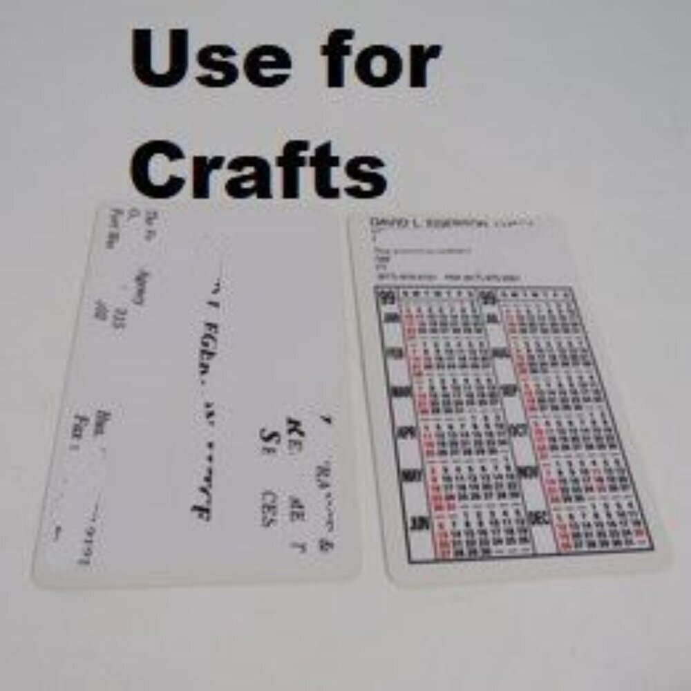 Plastic BUSINESS CARDS FOR CRAFTS - flexible, cut-able, masking, templates, etc.